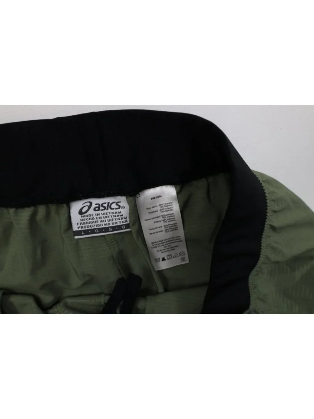 Vintage Y2K Asics Mens Large Striped Above Knee Unlined Running Jogging Shorts